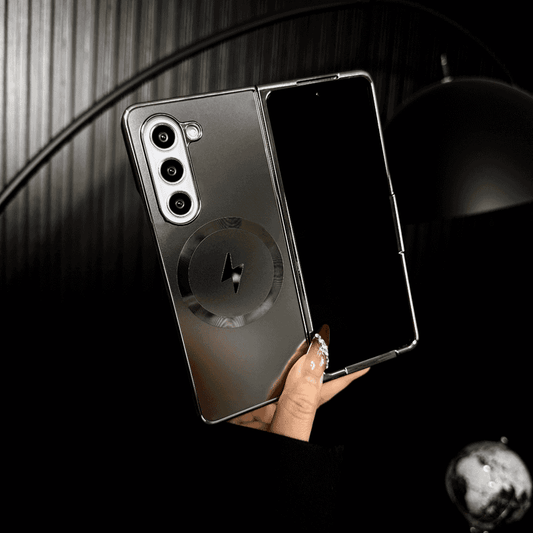 Electroplating Frosted Magnetic Closure Case for Samsung Fold Series