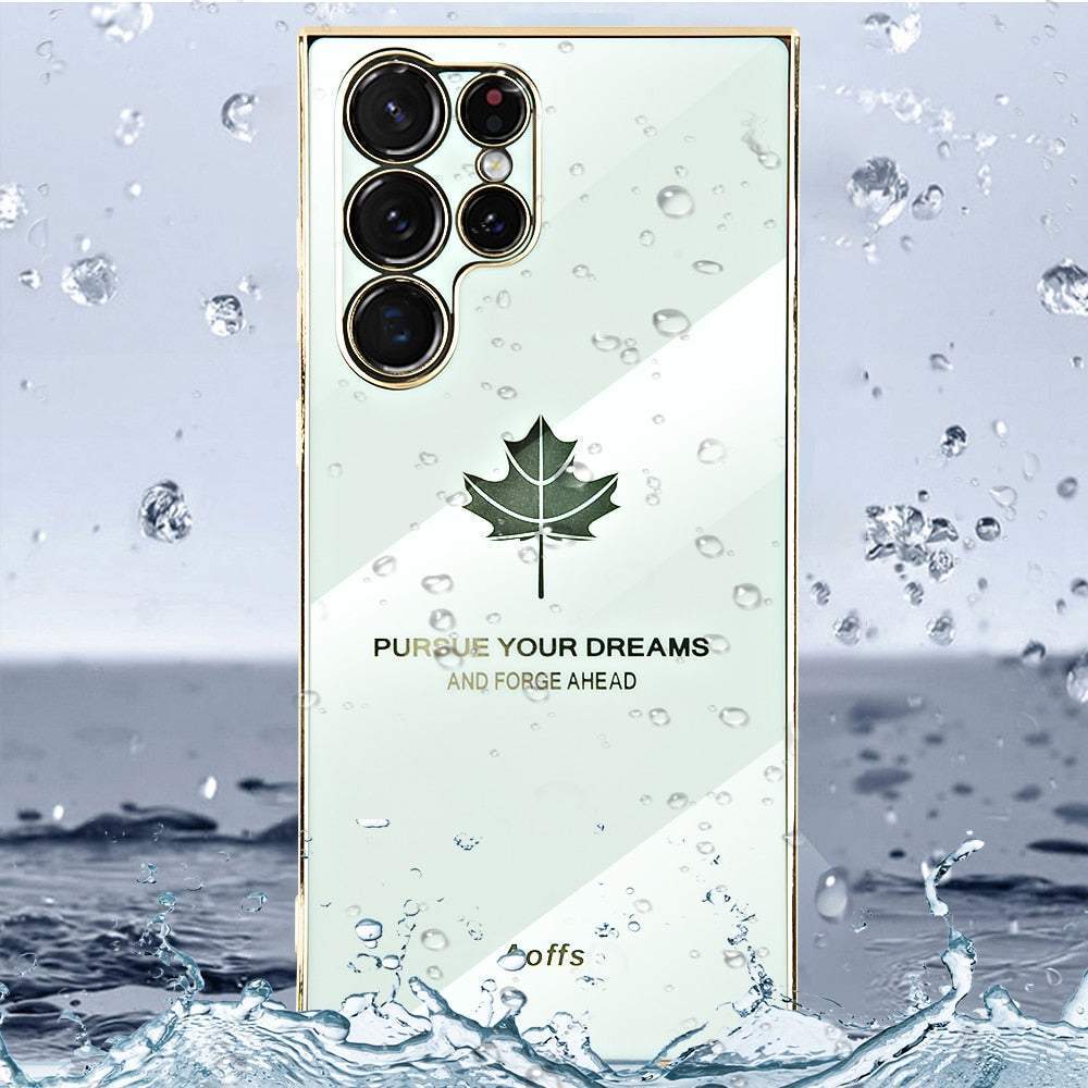 Electroplated Maple Leaf Case For Samsung  For S24 Series and S23FE