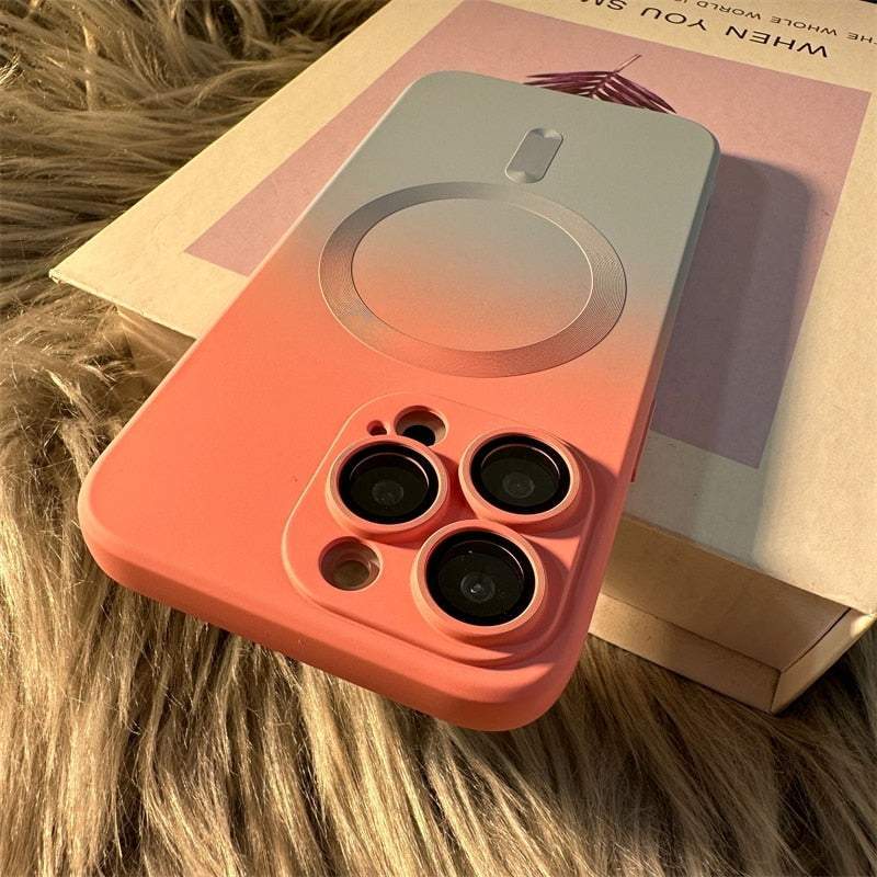 Soft Magnetic Silicone Case For iPhone