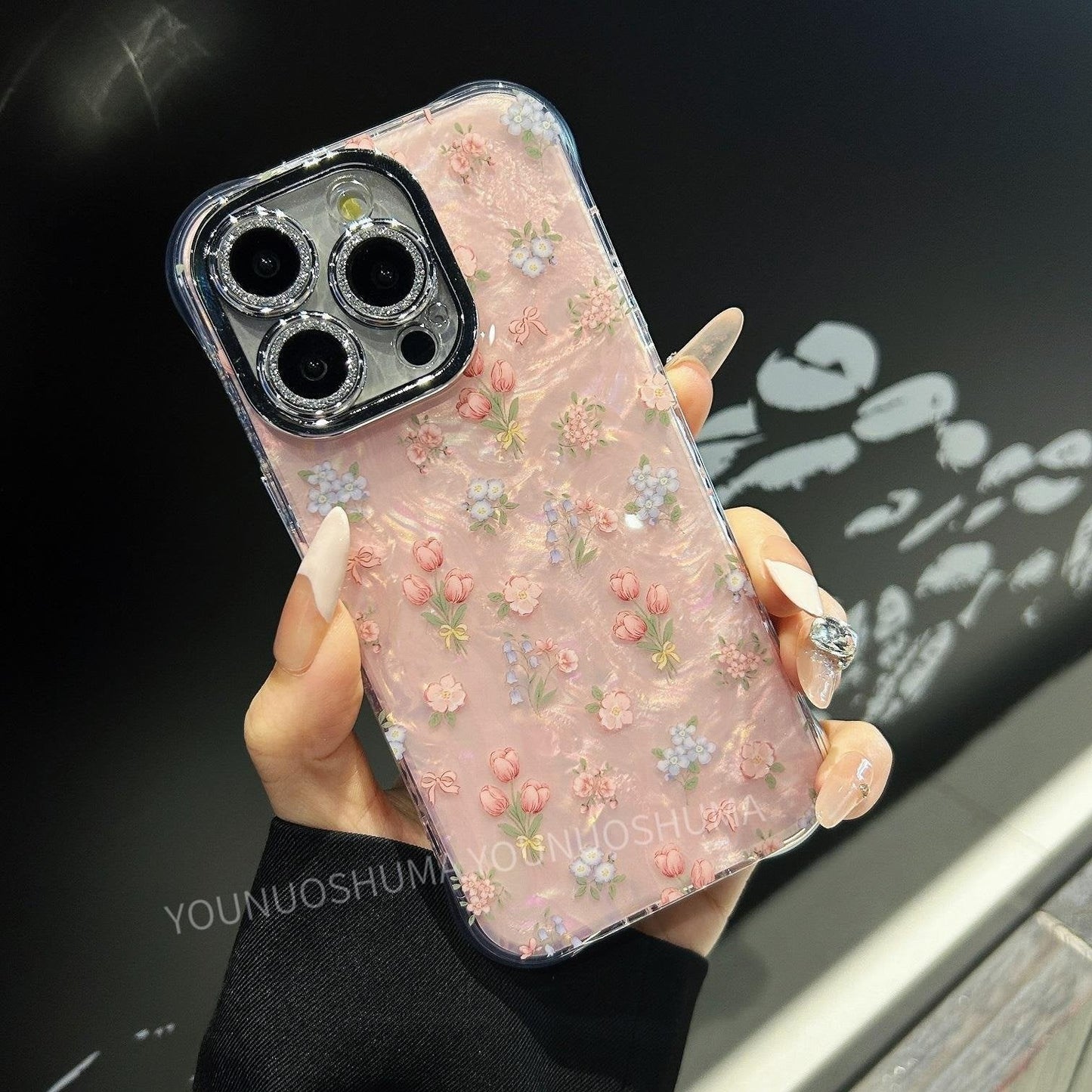 iPhone 12/13/14/15/16 Case Korean Style Drop-proof Shell Pattern All-inclusive Phone Case