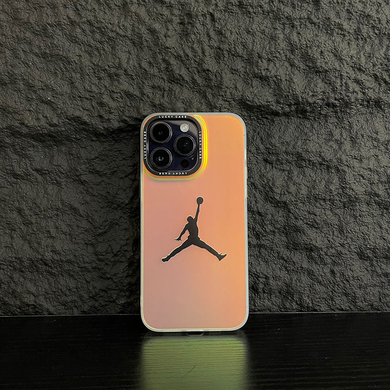 Gradient Aurora Basketball Creative Phone Case For iPhone 15 Series