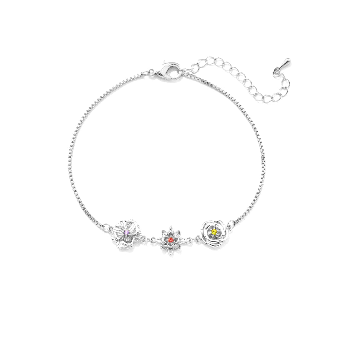 🎄Christmas Pre-sale🎁1-10 Three-Dimensional Birth Flowers Bracelet