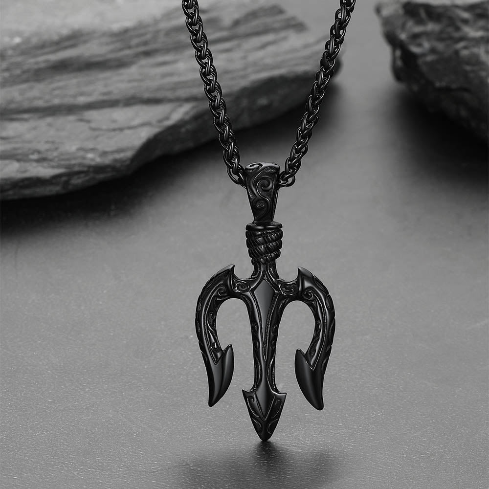 Poseidon Trident Necklace Ancient Greece Amulet Pendant