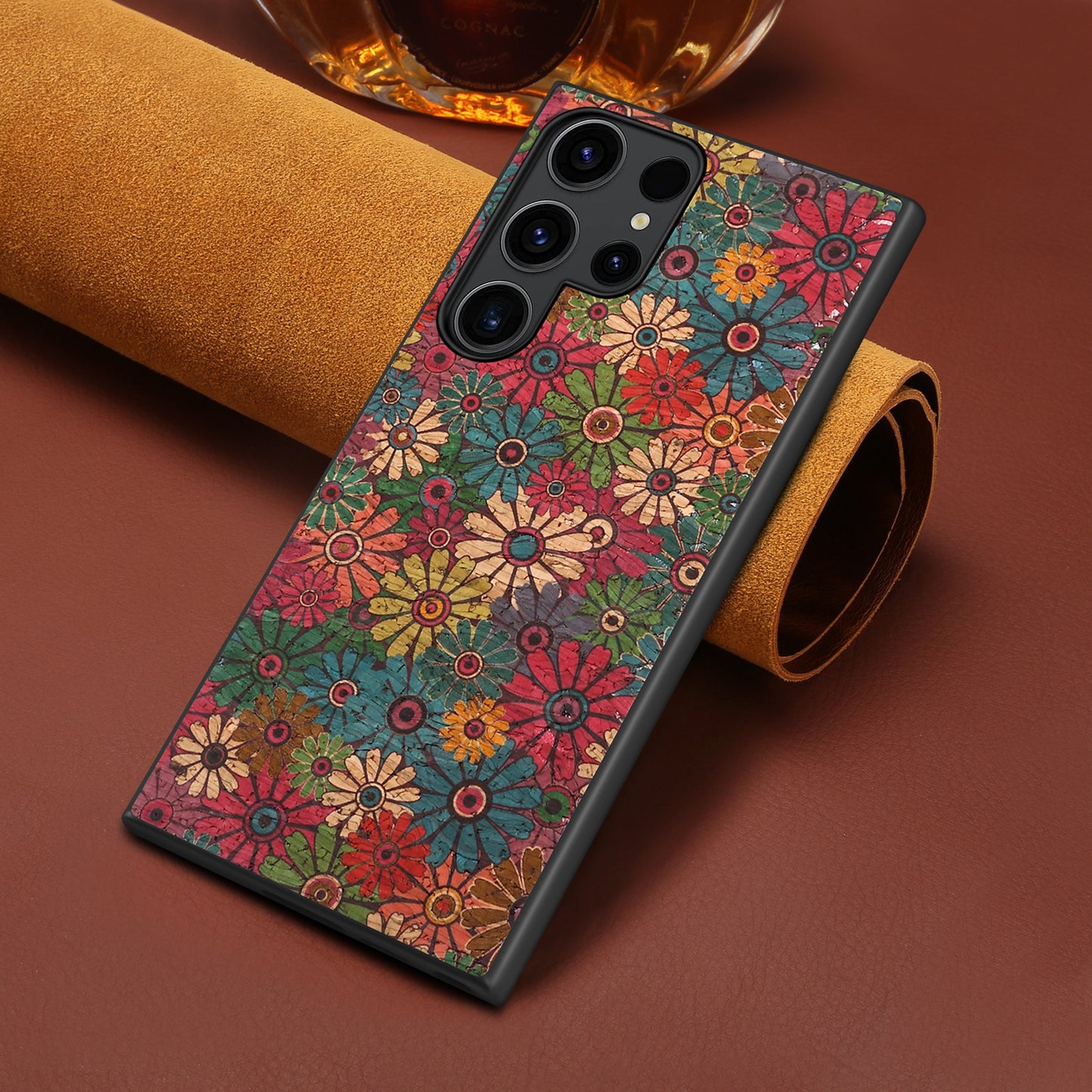 Retro Ethnic Style Floral Leather Phone Case For Samsung