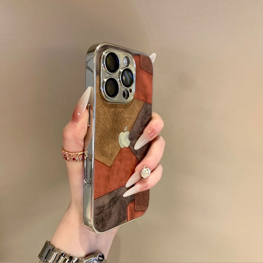 Luxury Velvet Stitching Case For iPhone