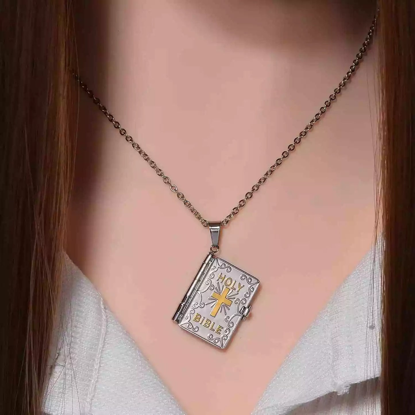 🎄Christmas Pre-sale🎁Openable Holy Cross Bible Pendant
