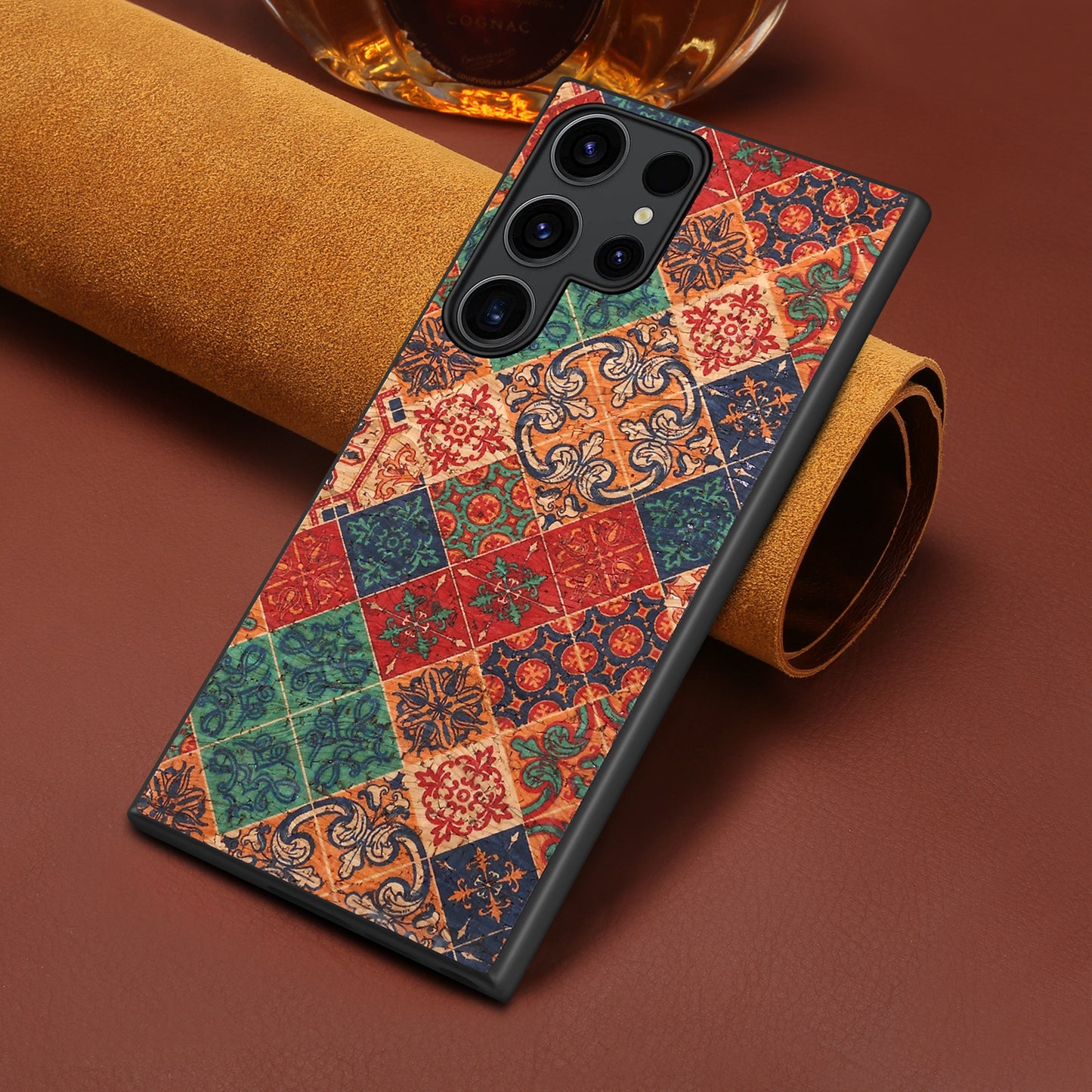 Retro Ethnic Style Floral Leather Phone Case For Samsung