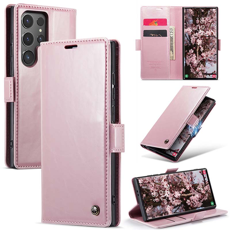 Luxury Flip Leather Phone Case for Galaxy S24 Ultra/S23 Ultra/S22 Ultra