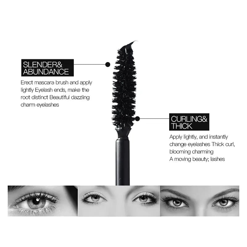 Long, Thick Curly Eyelashes Mascara with Dual Purpose