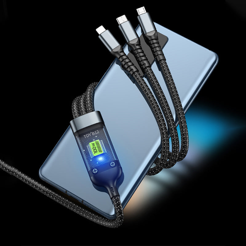 Transparent Luminous 3-in-1 Super Fast Charging Cable