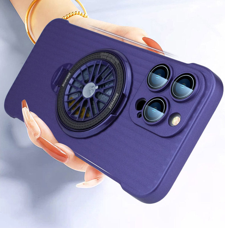 Gyroscoop semiframe magnetisch hoesje met lensbescherming voor iPhone