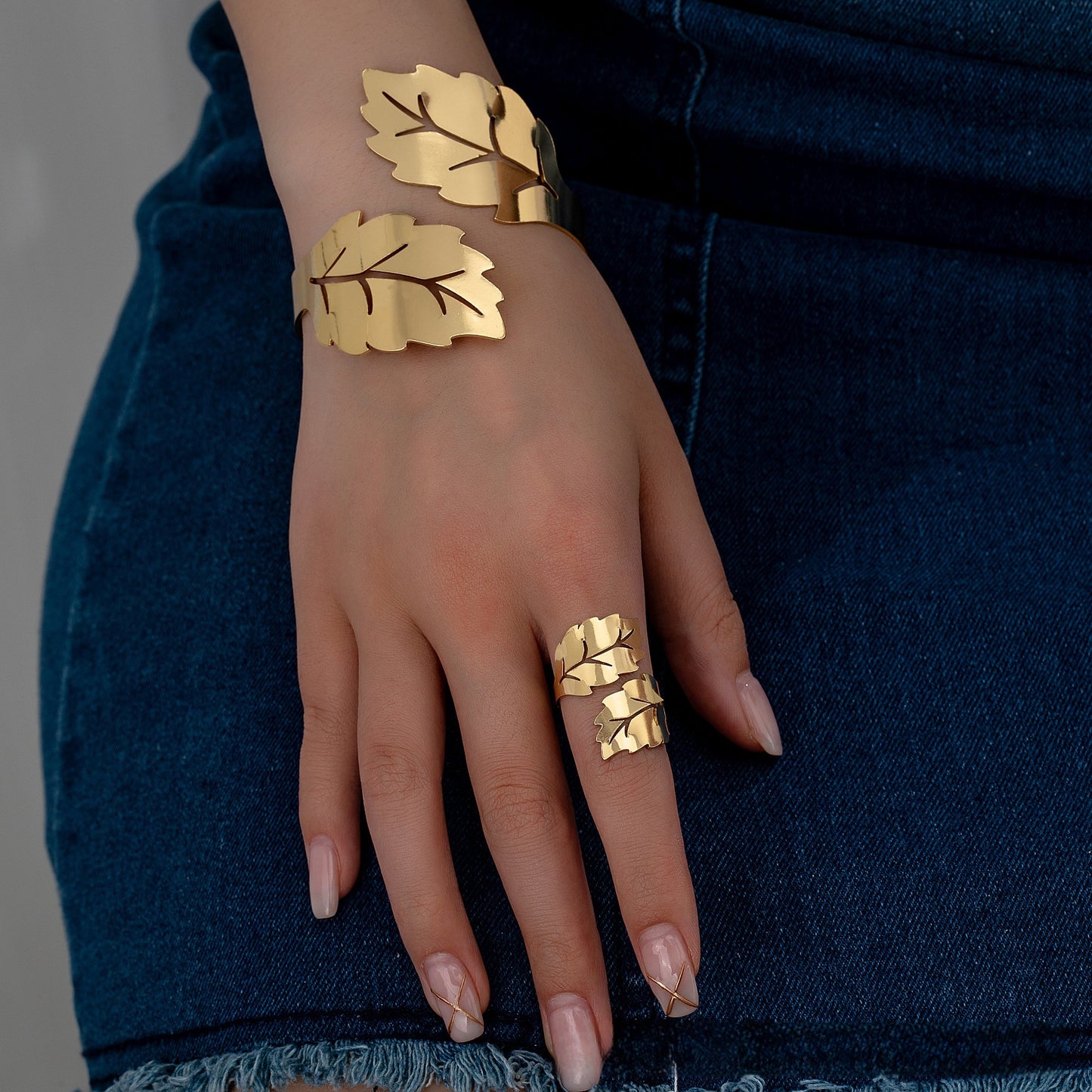 Fashion bracelet ring set