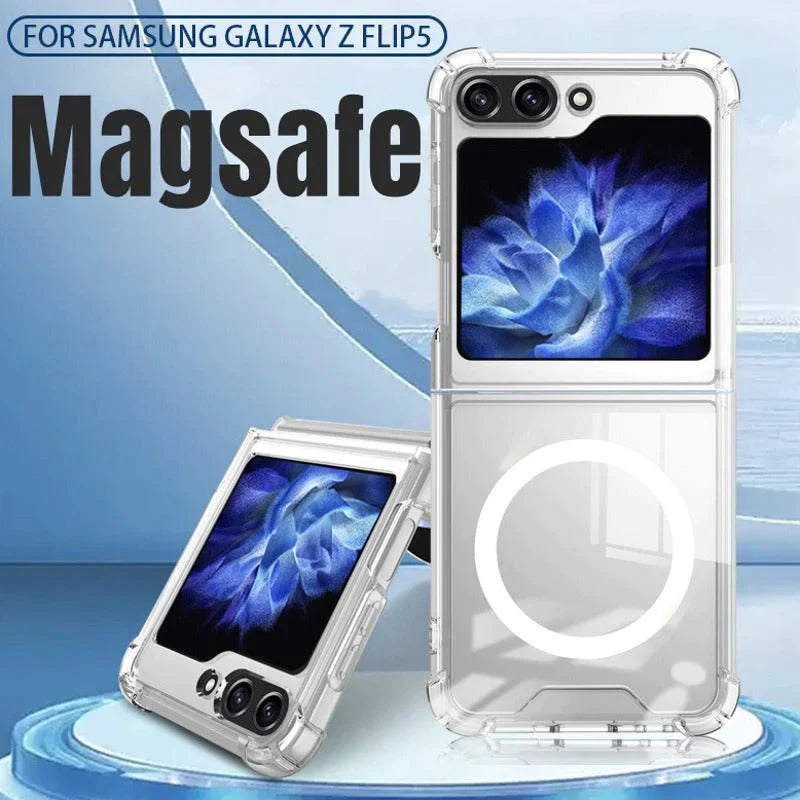 Samsung Galaxy Z Flip3/4/5/6 Slim Magnetic MagSafe Transparent Case