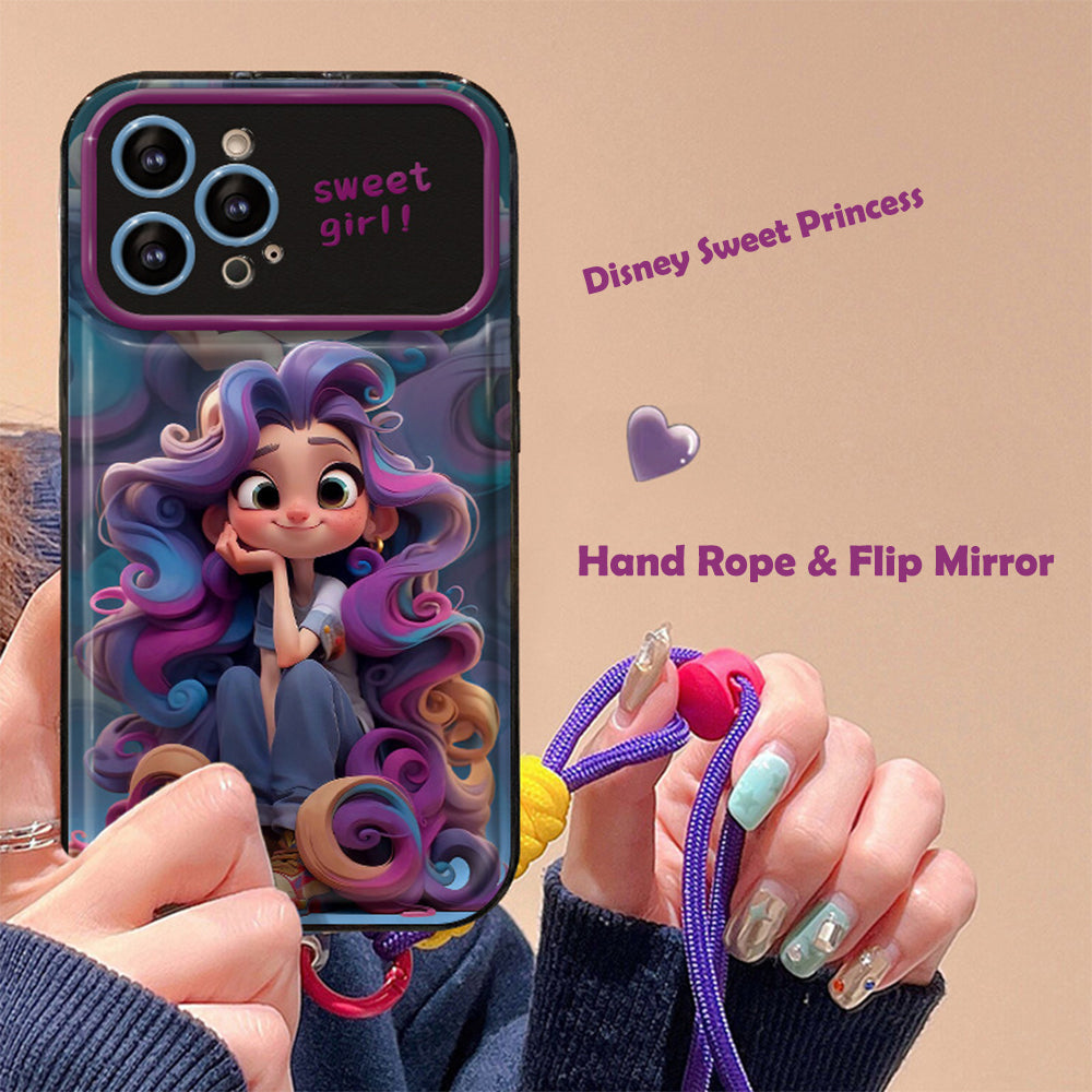 The Runaway Princess Sweet Girl Rope Phone Case With Flip Mirror