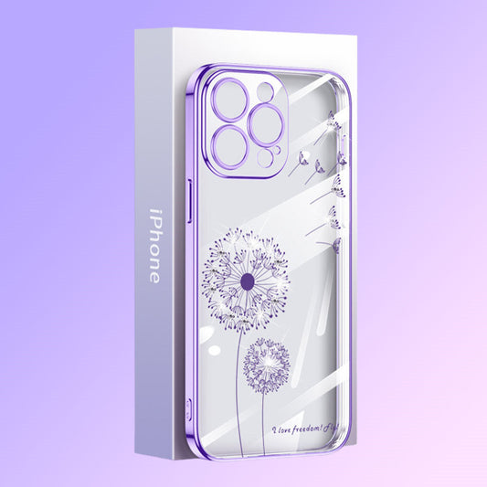 Dandelion Coated Transparent Phone Case