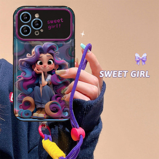 The Runaway Princess Sweet Girl Rope Phone Case With Flip Mirror