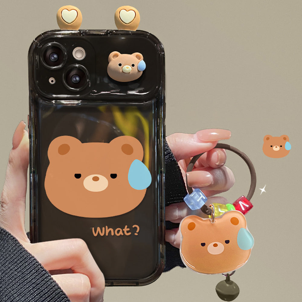 Graffitti Frog Pendant Phone Case With Flip Mirror For #iPhone