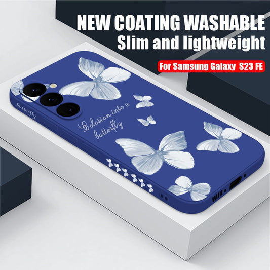 Samsung Retro Butterfly Flower Silicone Case