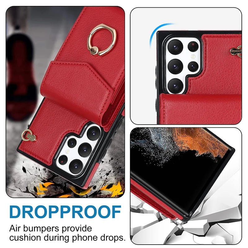 Crossbody Card Holder Phone Case for Samsung S/Note Series