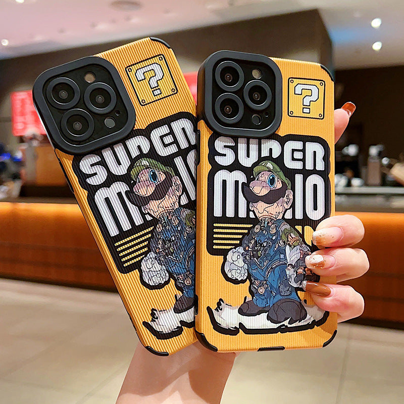 Cartoon Mario Pattern Apple Soft Shell-BUY 1 GET 1 FREE