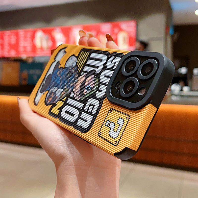 Cartoon Mario Pattern Apple Soft Shell-BUY 1 GET 1 FREE
