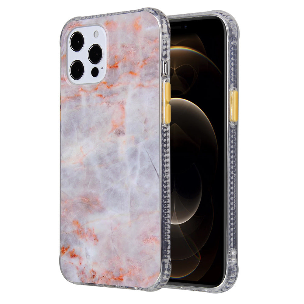 Colored Glass Marble Pattern Acrylic Anti-Fall Mobile Phone Case