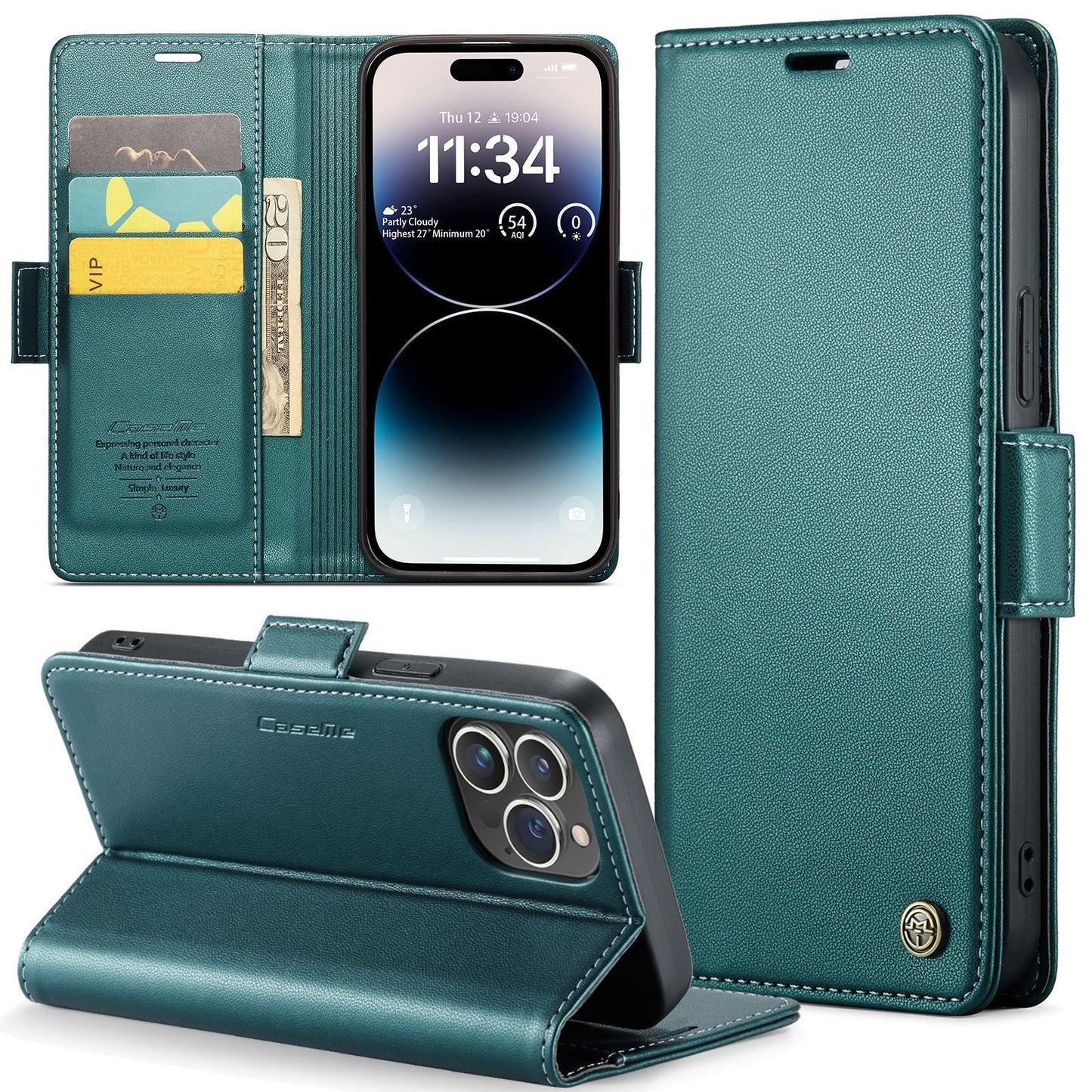 Luxury Anti-theft Brush Flip Leather Phone Case For iPhone 13 Series