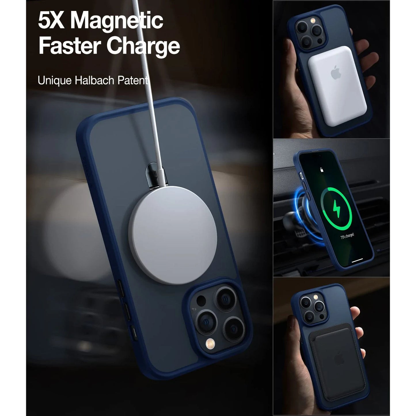 New Design Shockproof iPhone  15 Case Compatible with MagSafe (with Stand)