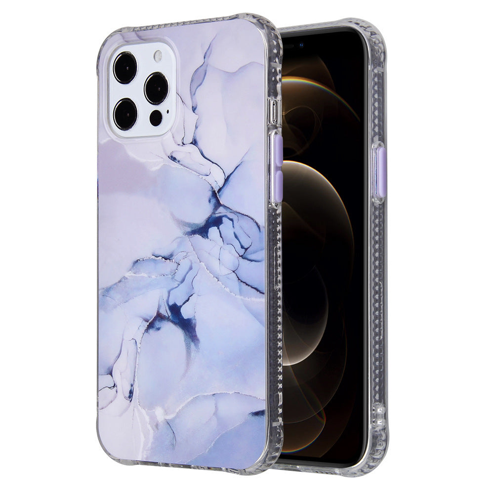Colored Glass Marble Pattern Acrylic Anti-Fall Mobile Phone Case