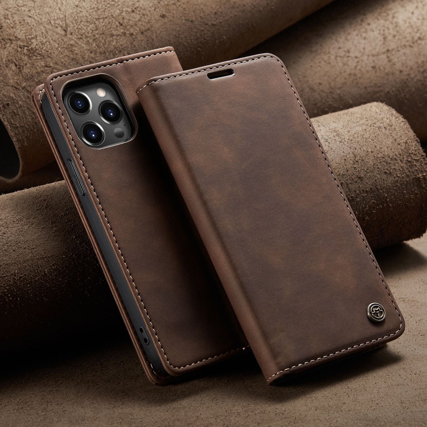 NewHigh Quality Retro Flip Leather Case Protective Cover For iPhone 14Series
