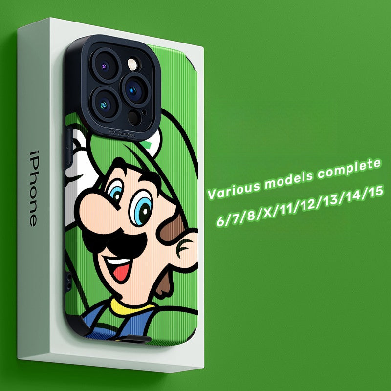 Cartoon Mario Pattern Apple Soft Shell-BUY 1 GET 1 FREE