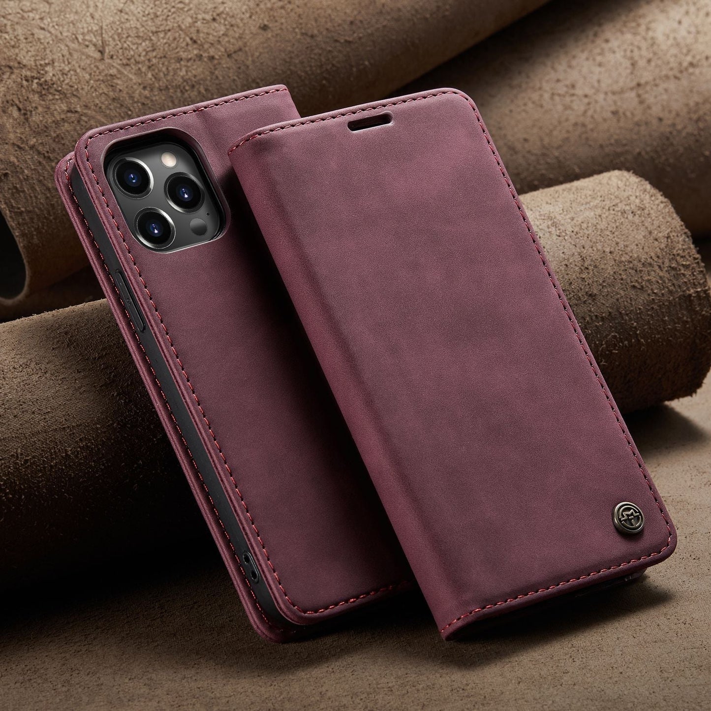 NewHigh Quality Retro Flip Leather Case Protective Cover For iPhone 14Series