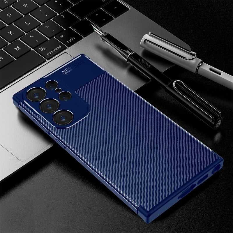 Matte carbon fiber phone case