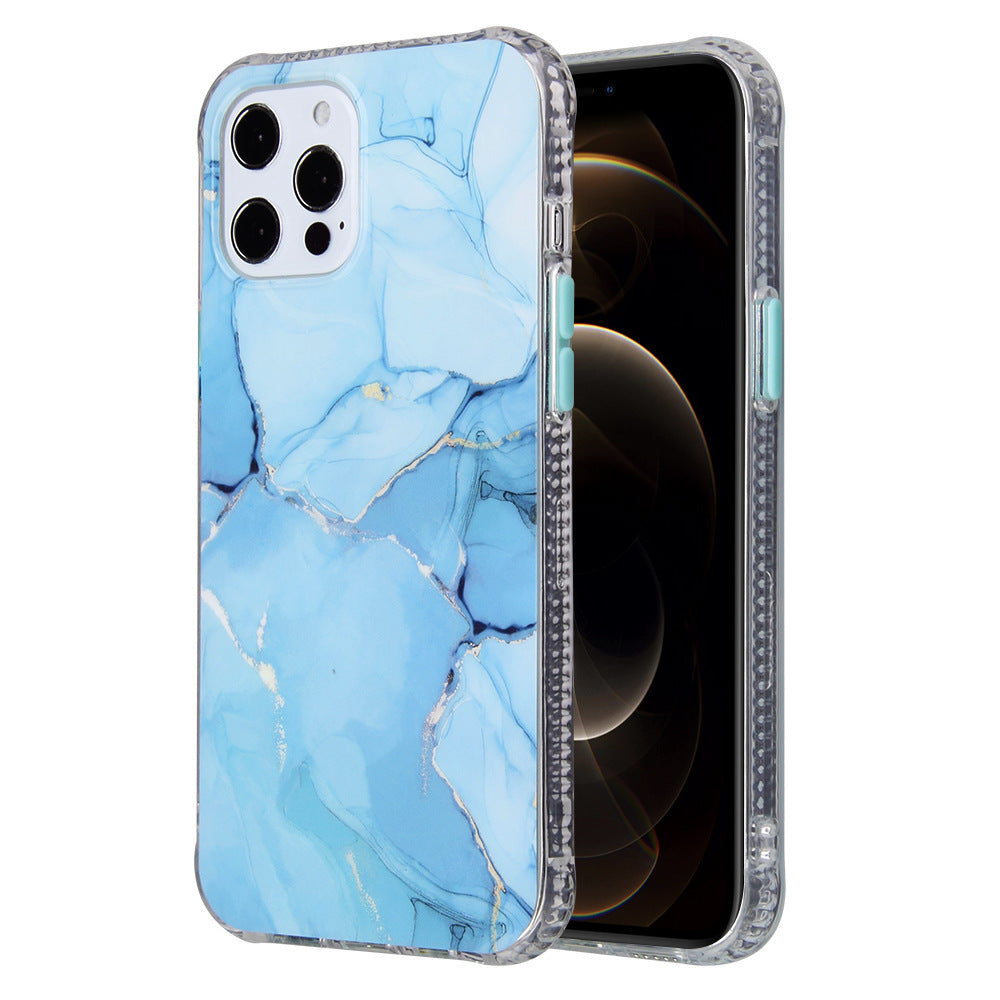 Colored Glass Marble Pattern Acrylic Anti-Fall Mobile Phone Case