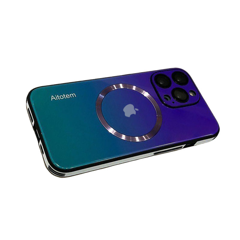 Gradient Magnetic Glass Protective Case For iPhone