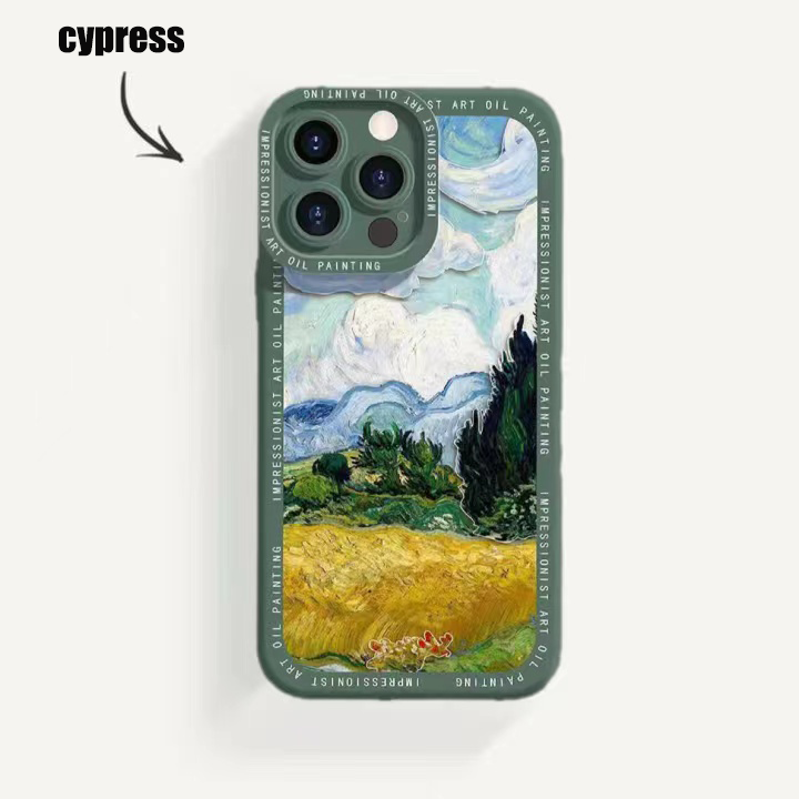 iPhone 14 Oil Painting Series| Pupil Liquid Silicone Phone Case