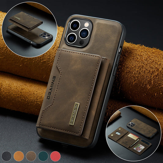 2 in 1 Detachable Leather Wallet Case For iPhone