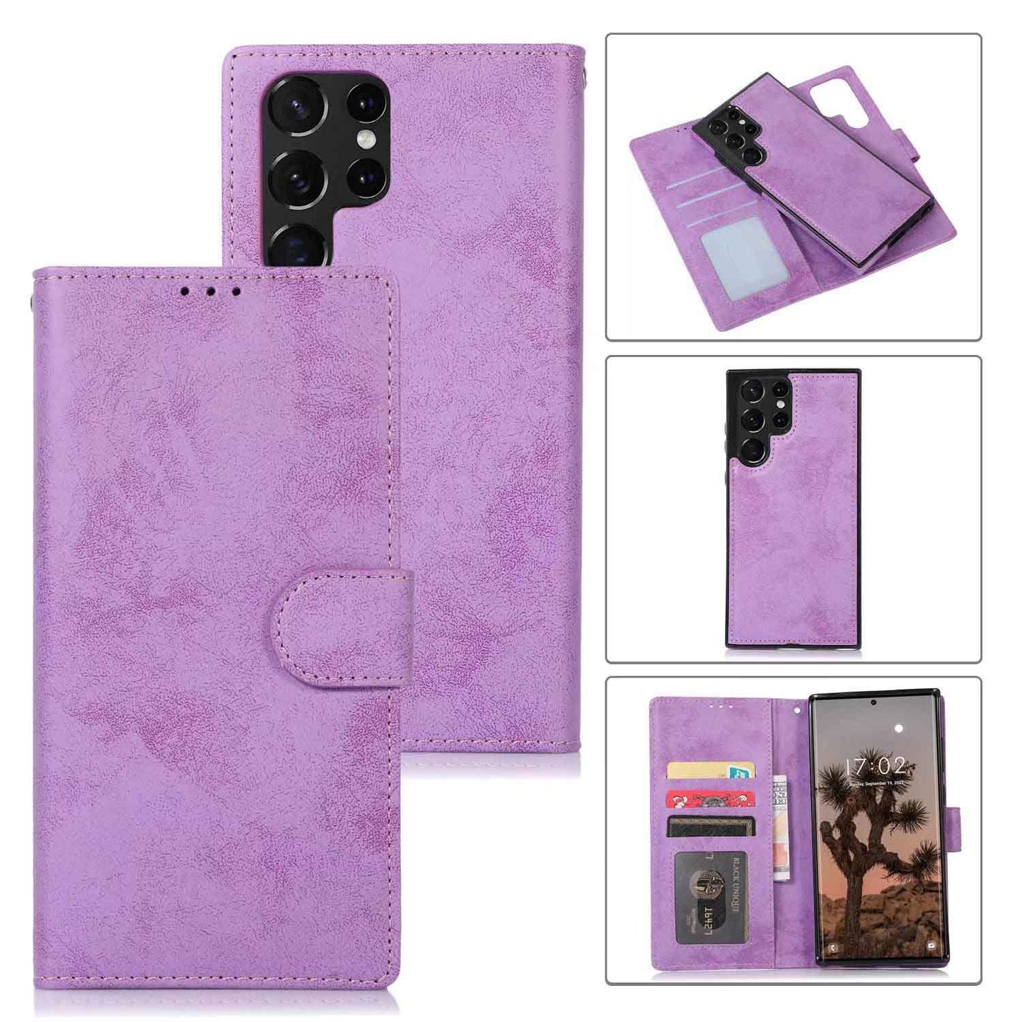 Retro Split Wallet Case For Samsung S23/S22 Series