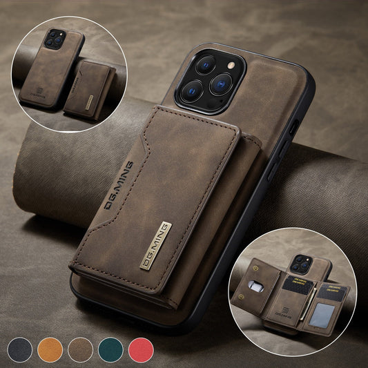 2 in 1 Detachable Leather Wallet Case For iPhone