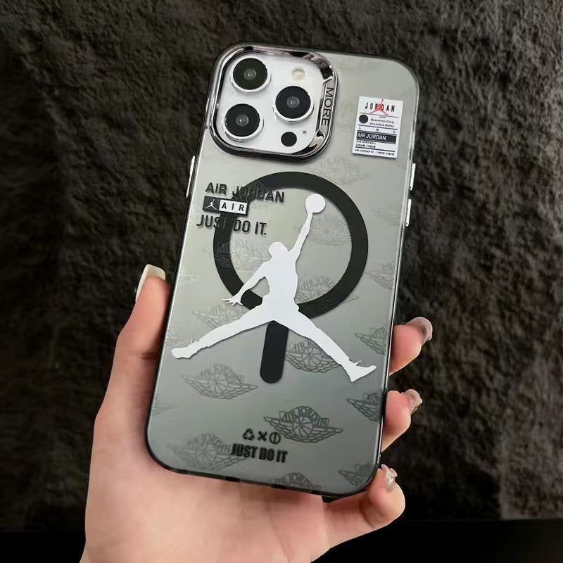 Trendy brand sports iPhone magnetic protective case