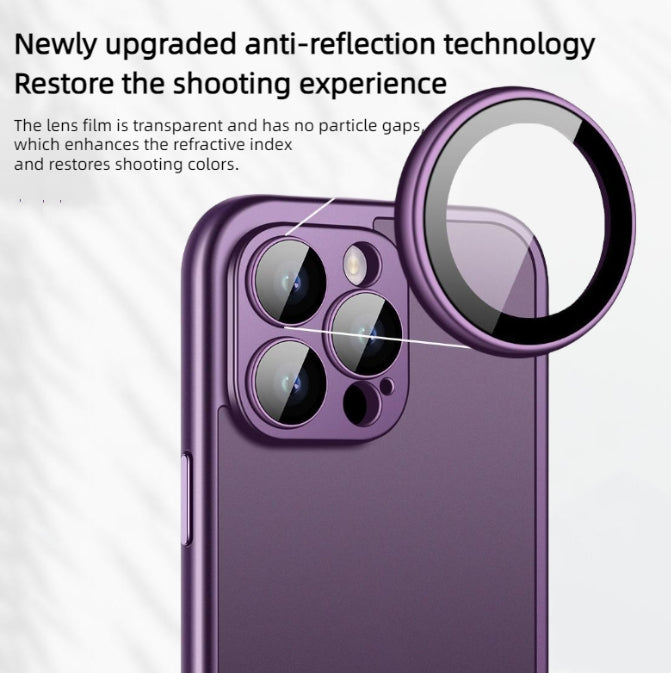 New spliced frame mobile phone case with built-in lens film for iPhone