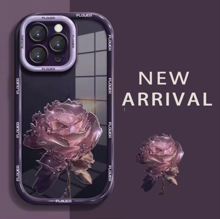 Exclusively designed colorful flowers anti-fall protective mobile phone case