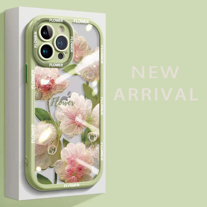 Exclusively designed colorful flowers anti-fall protective mobile phone case