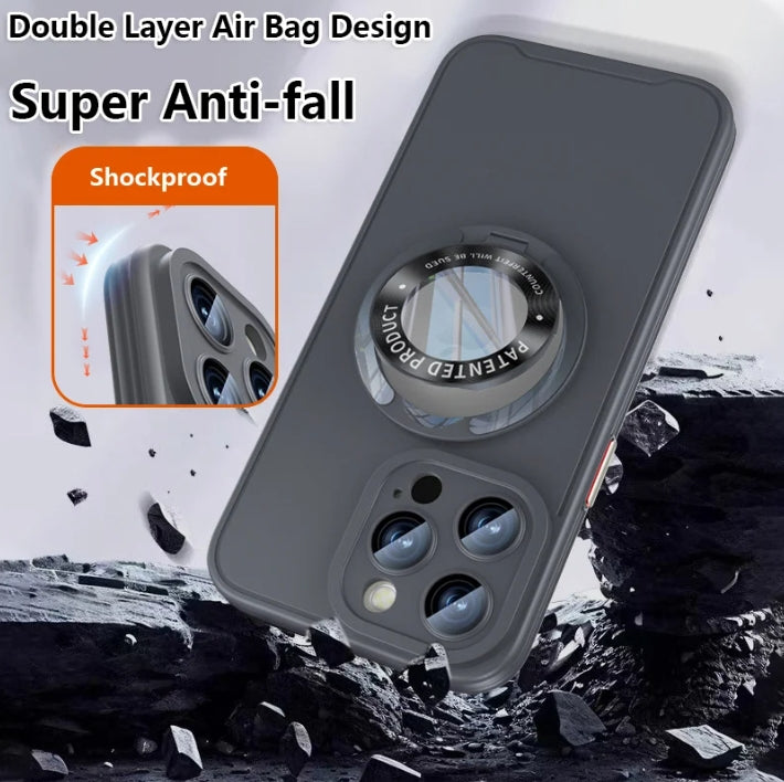 Metal 360° Rotatable & Invisible Stand Magnetic iPhone Case