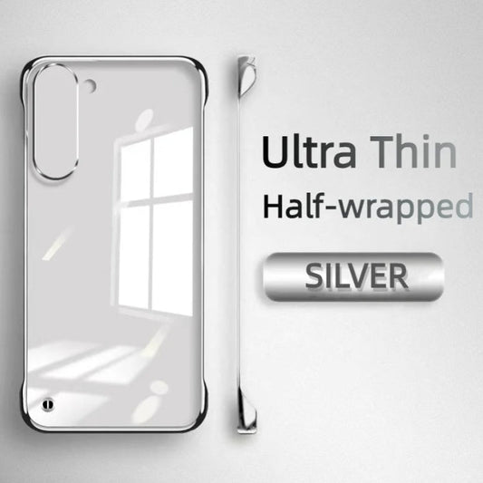 New Transparent Frameless Half-wrapped Electroplated Anti-Shock Case for Samsung