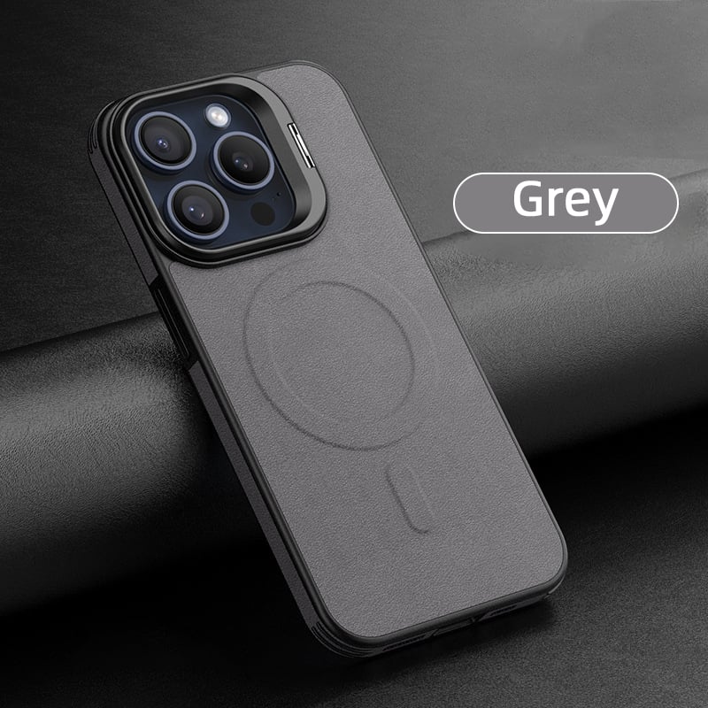 Matte Leather Magnetic Suction Case Cover for iPhone