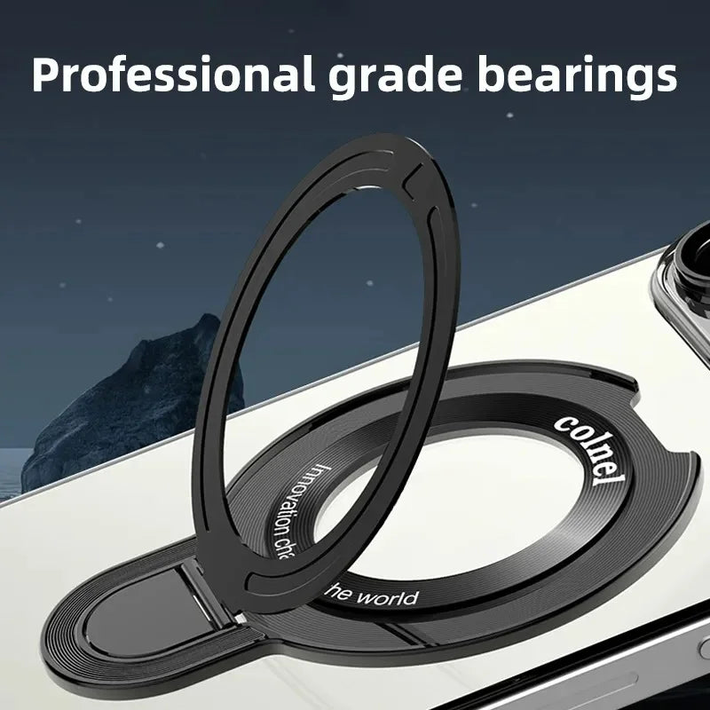 Luxury Logo Hole Ring Holder Magnetic Phone Case