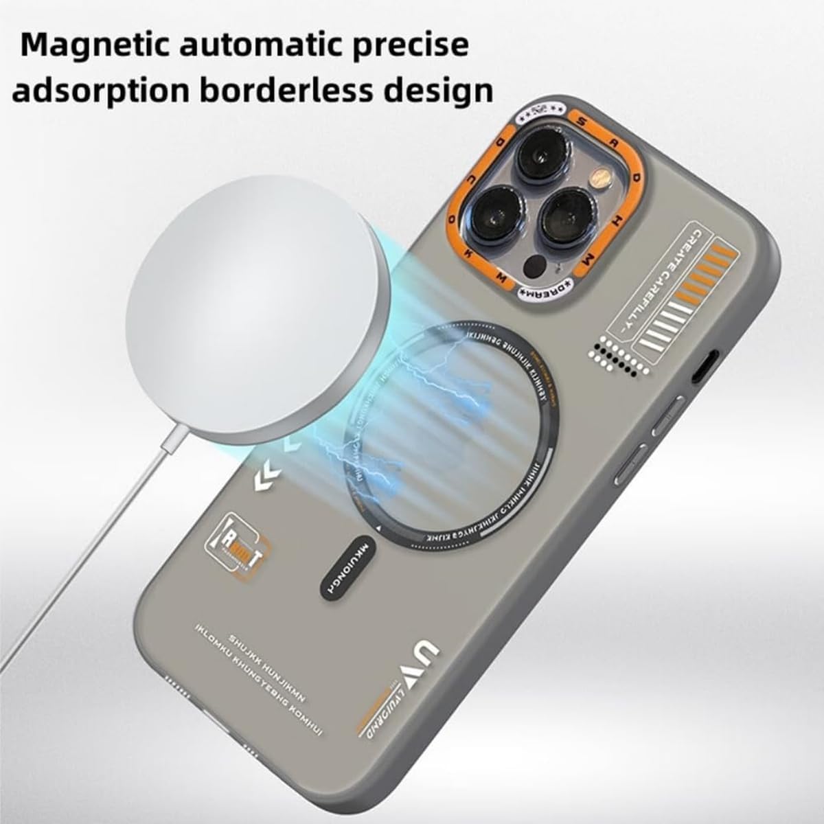 Tech style magnetic frosted mobile phone case