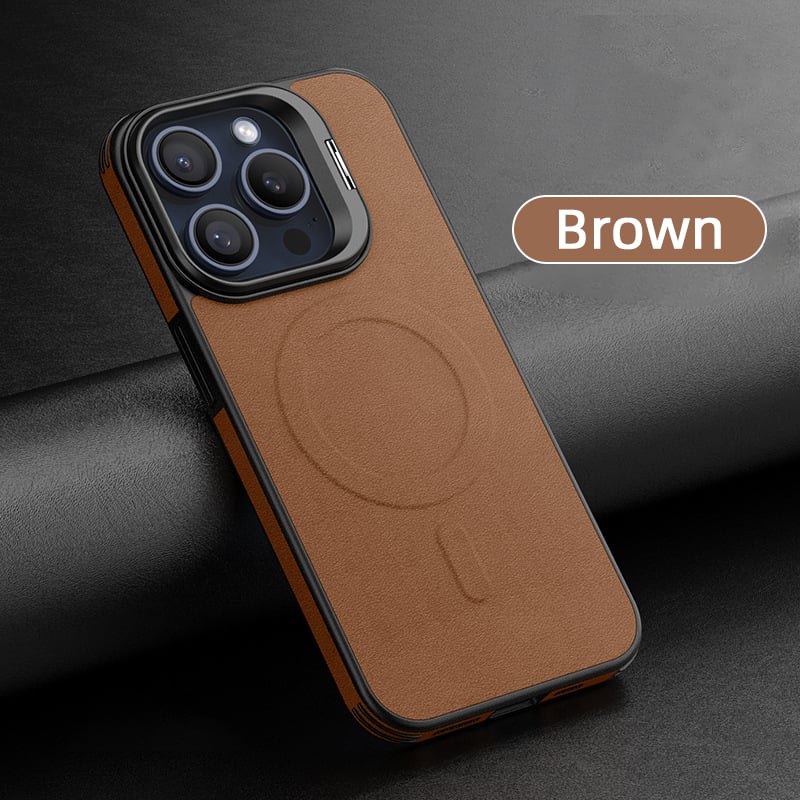 Matte Leather Magnetic Suction Case Cover for iPhone