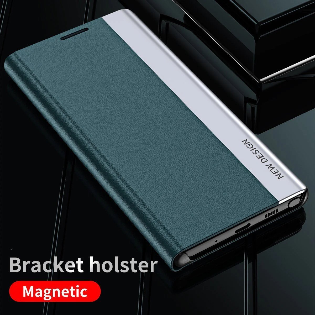 The 4th generation Luxury Flip Magnetic Holder Phone Case For Samsung A50/A30S/A50S